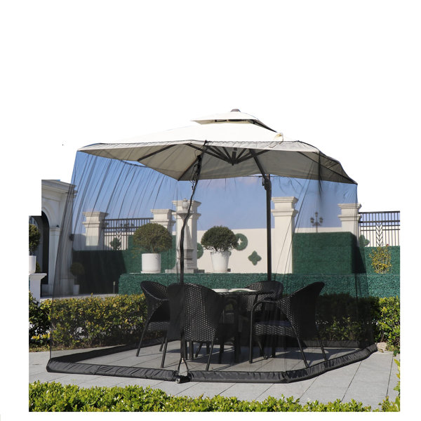 Arlmont & Co. Umbrella Mosquito Netting For Patio Umbrella Canopy